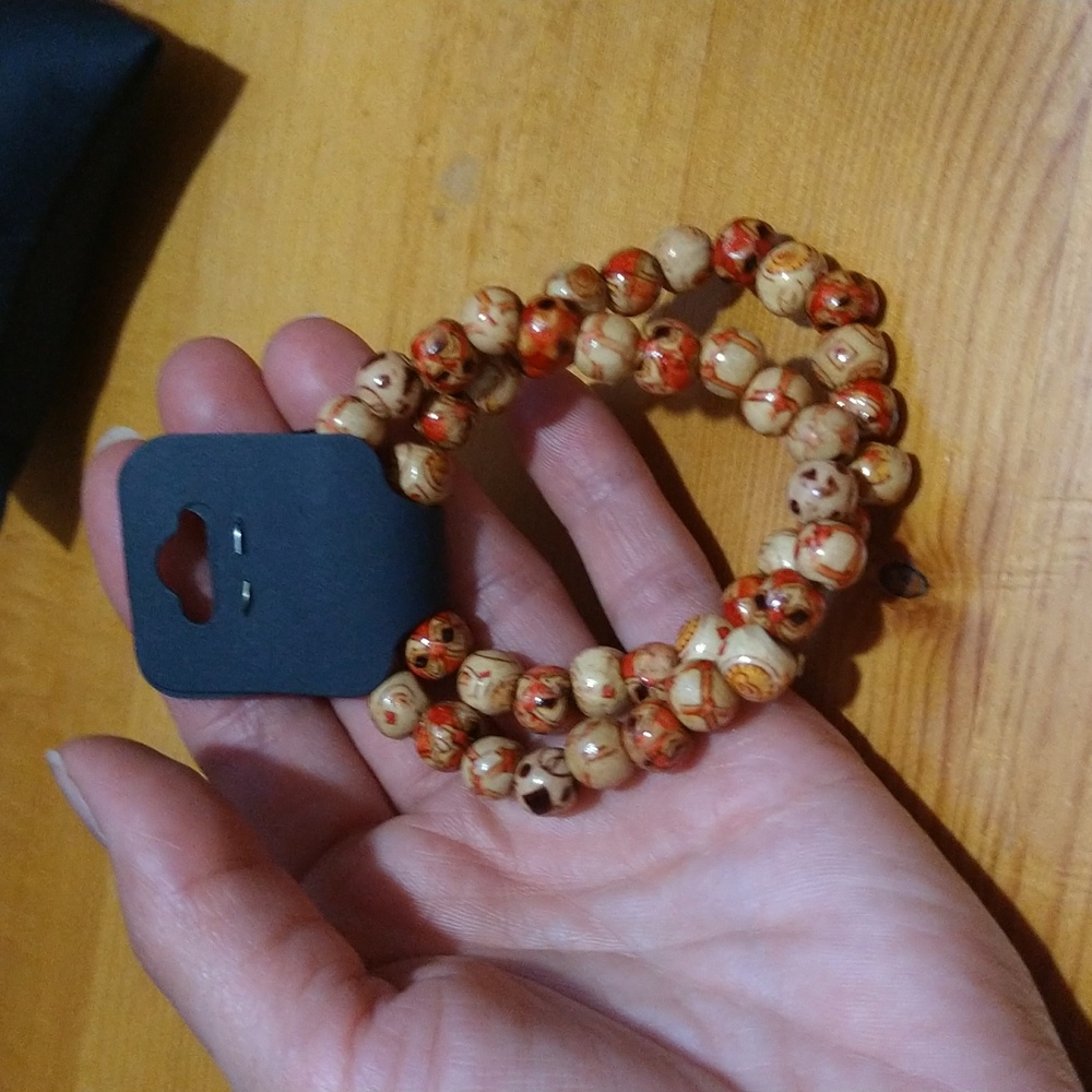 6/$15 Boho Bohemian style hippie wooden pattern bracelets - Picture 10 of 10